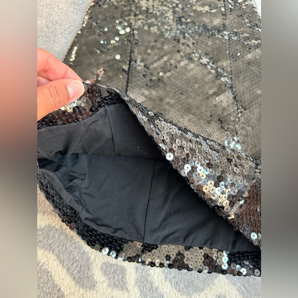 Alice Olivia Ro Black Sequin Tube Dress Size 2 - Picture 4 of 7